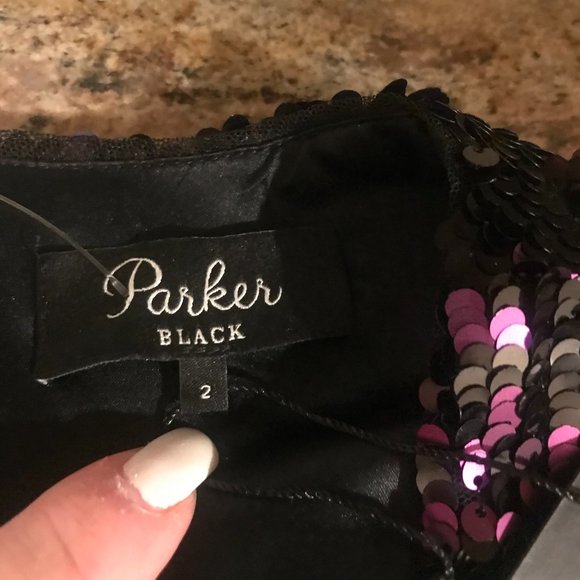 NWT Parker Purple Sequin Dress 2 - Picture 5 of 7